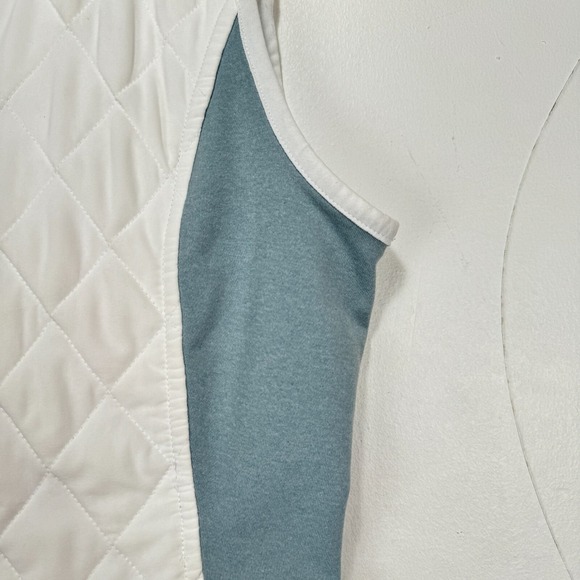 Athleta Upside Insulated Puffer Vest Women XS White Gray Full Zip Quilted - Picture 5 of 11